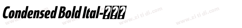 Condensed Bold Ital字体转换